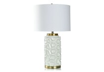stlc white table lamp   