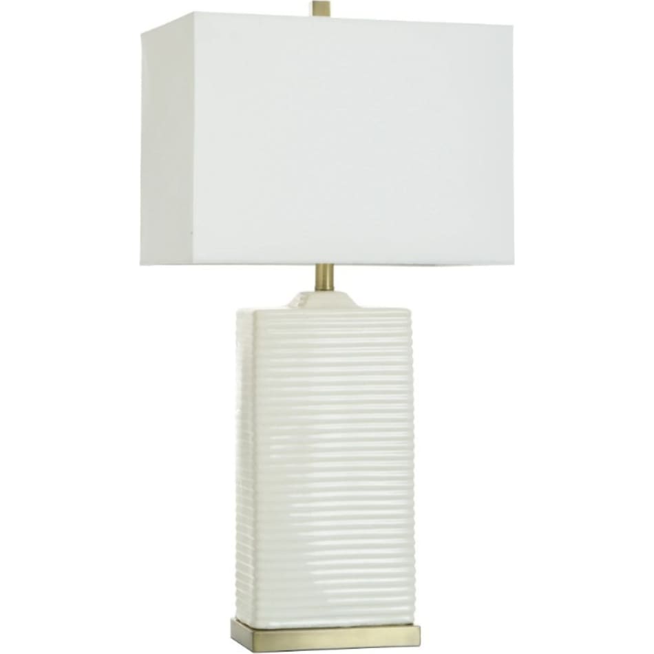 stlc white table lamp   