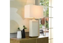 stlc white table lamp   