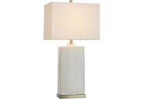 stlc white table lamp   