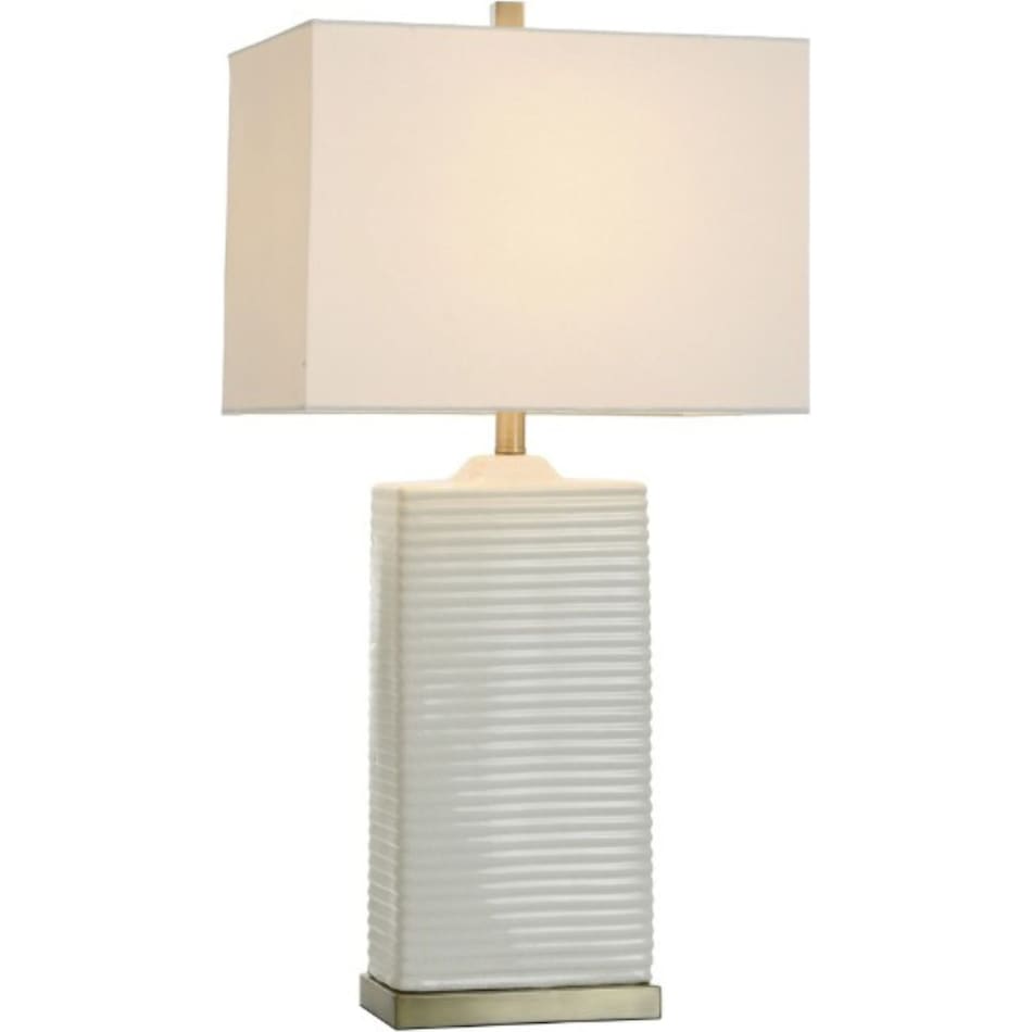 stlc white table lamp   