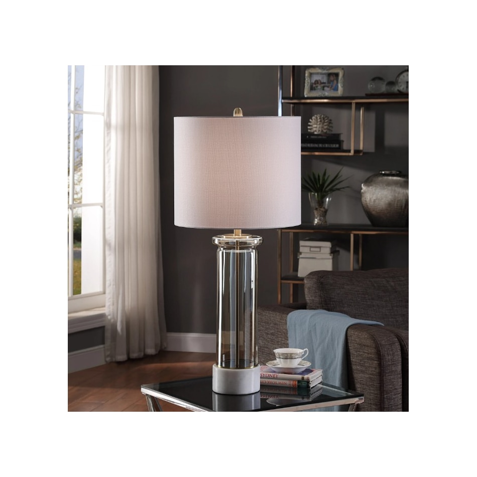 stlc white table lamp   