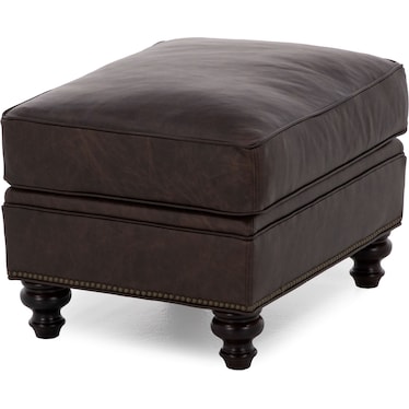 Harrison Leather Ottoman