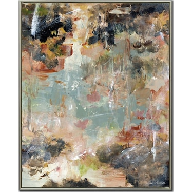 Abstract Marina Hand Embellished Framed Canvas 40"W x 50"H