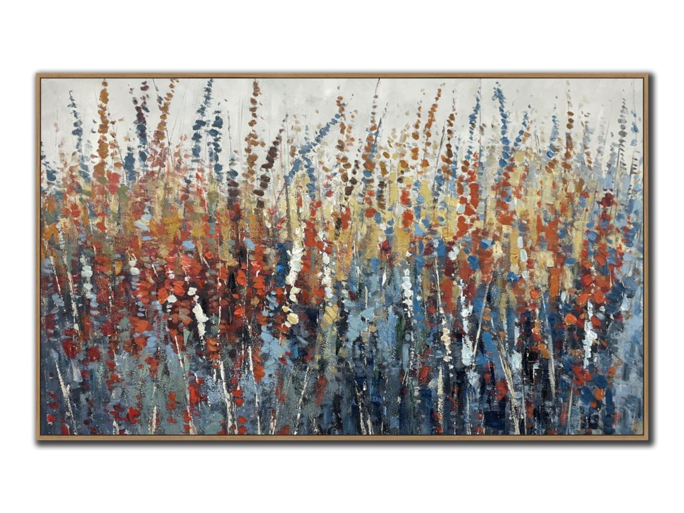 Wildflowers Hand Embellished Framed Canvas 50