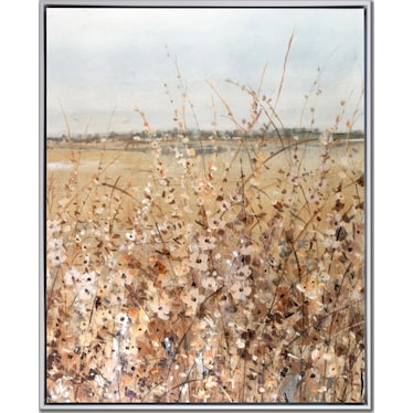 Umber Fields II Hand Embellished Framed Canvas 24"W x 30"H