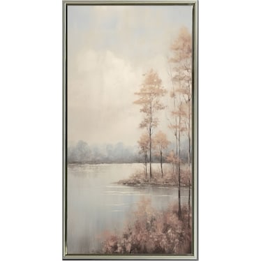Oak Forest I Hand Embellished Framed Canvas 18"W x 36"H