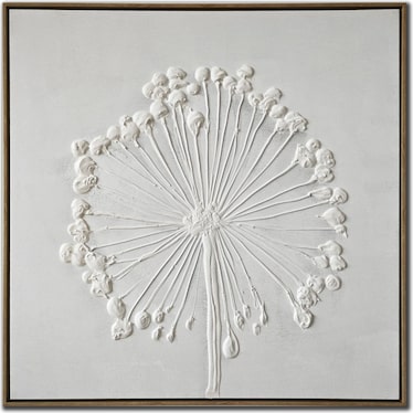 White Wish II Framed Canvas Oil Painting 30"W x 30"H Each