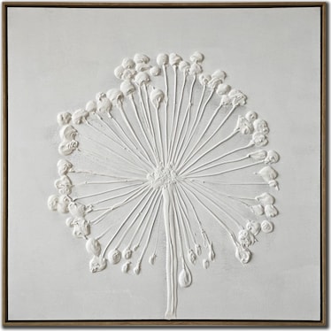 White Wish II Framed Canvas Oil Painting 30"W x 30"H Each