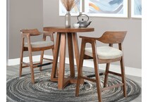 sund brown inch bar table round oval   