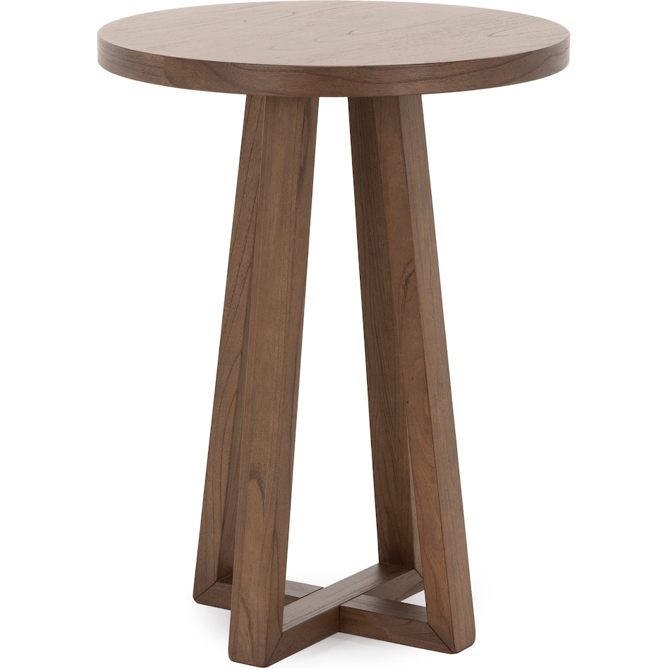 sund brown inch bar table round oval