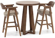 sund brown inch bar table round oval   
