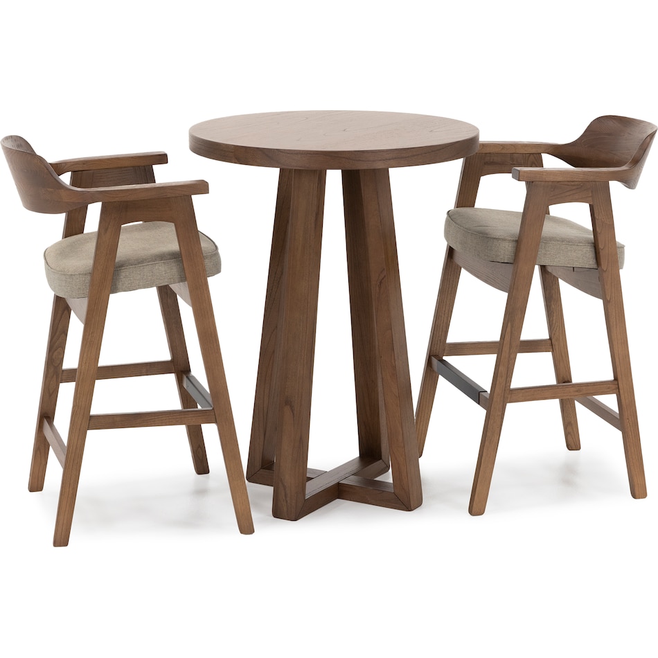 sund brown inch bar table round oval   