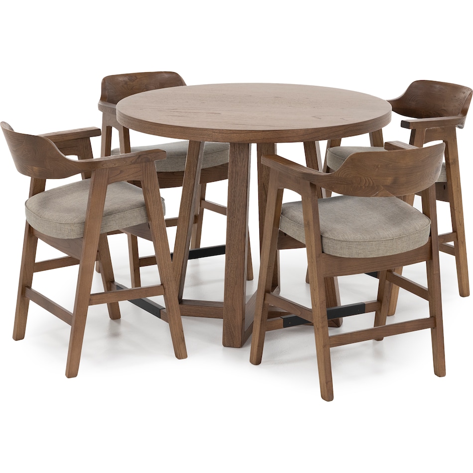 sund brown inch bar table round oval   