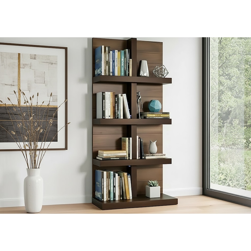 sund brown bookcase bos  