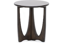 sund brown chairside table arch  