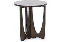 sund brown chairside table arch  
