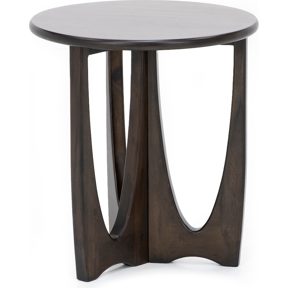 sund brown chairside table arch  