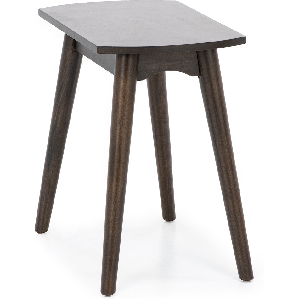 sund brown chairside table java  