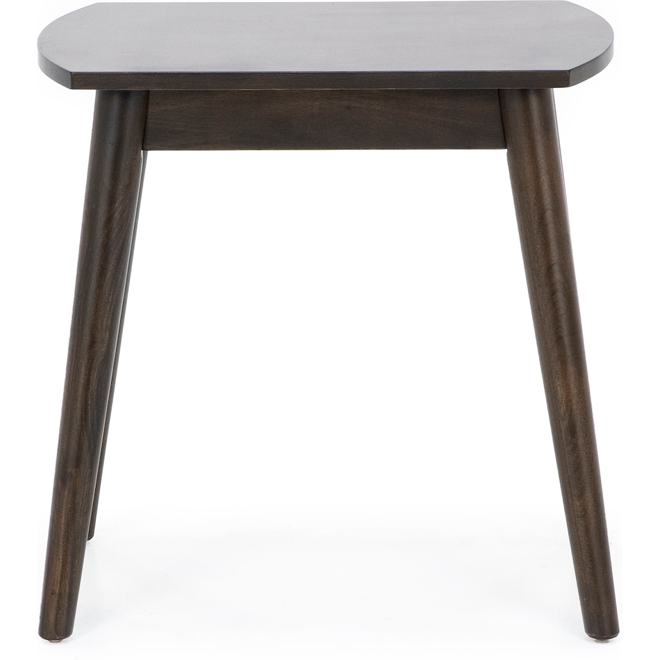 sund brown chairside table java  