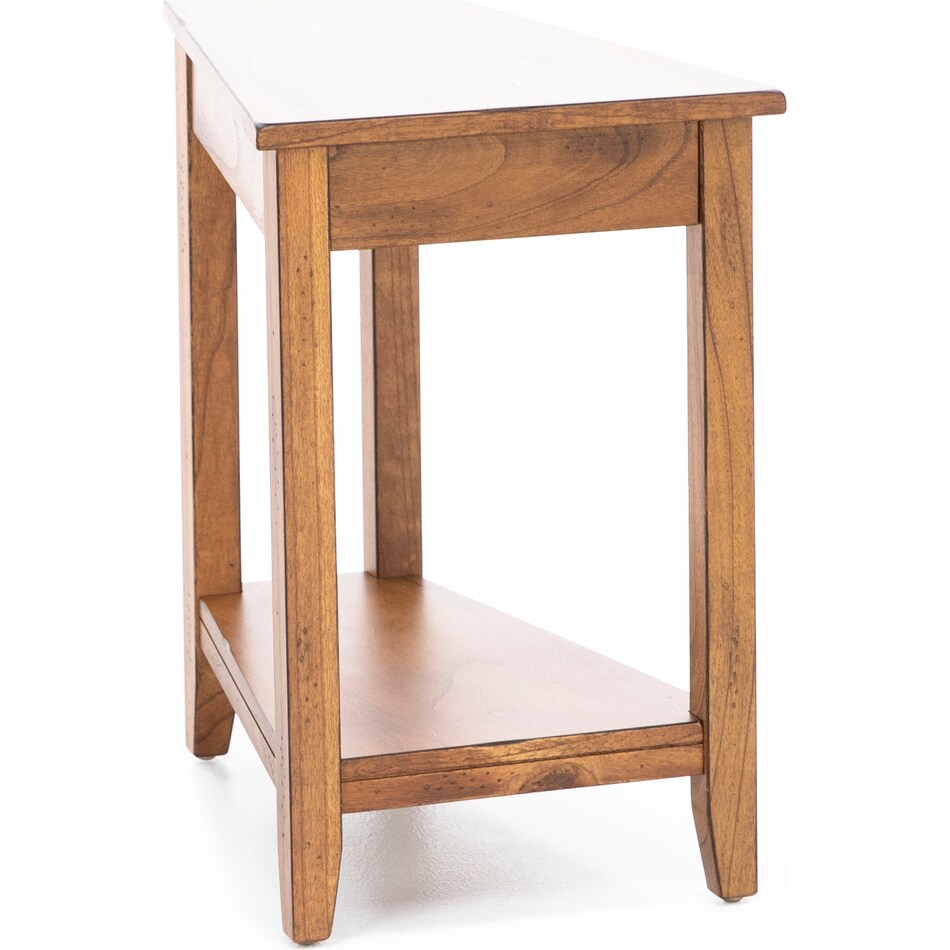 sund brown chairside table wedge  
