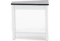 sund brown chairside table wedge  