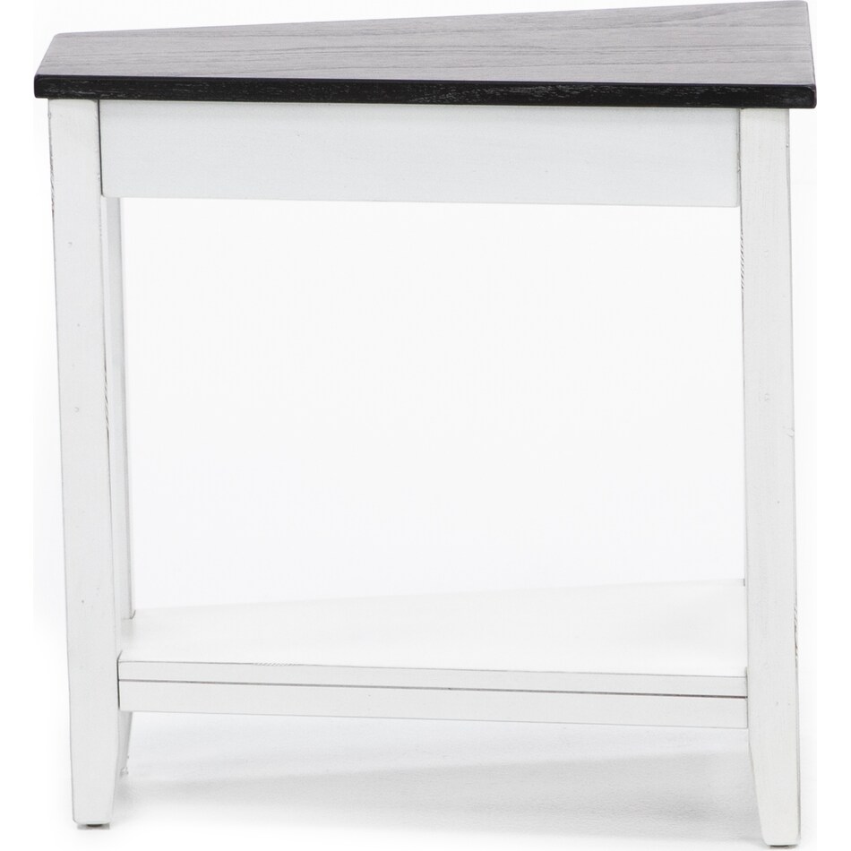 sund brown chairside table wedge  