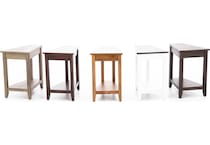 sund brown chairside table wedge  