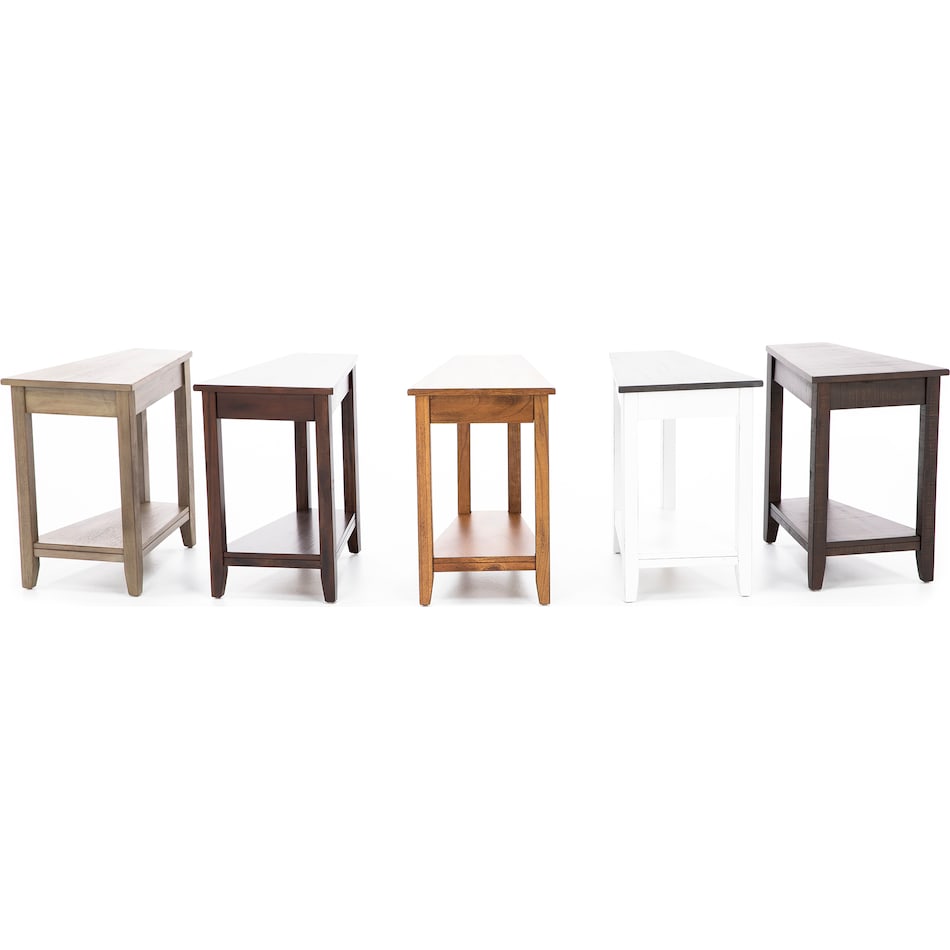 sund brown chairside table wedge  