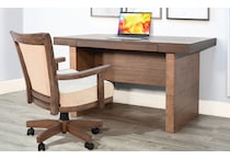 sund brown desk bos  