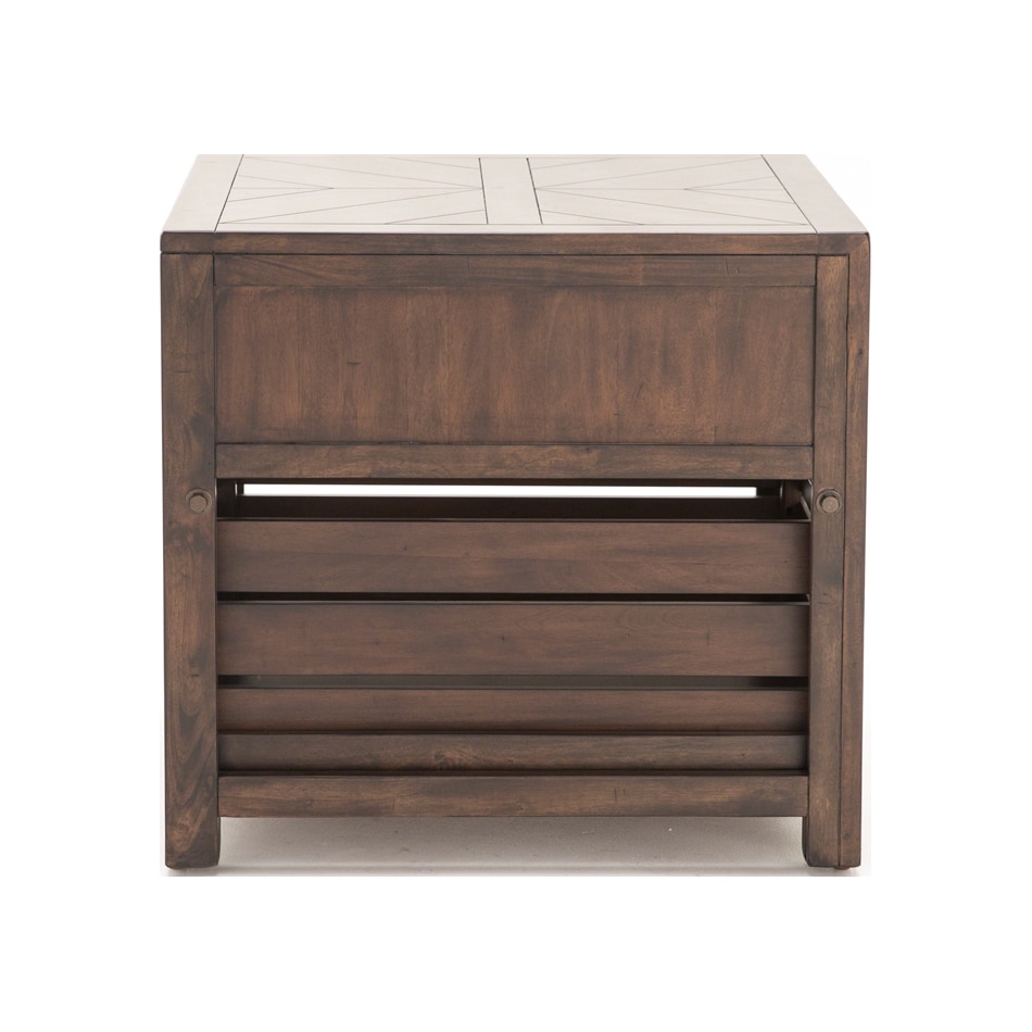 sund brown end table   