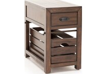 sund brown end table   