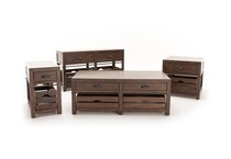 sund brown end table   