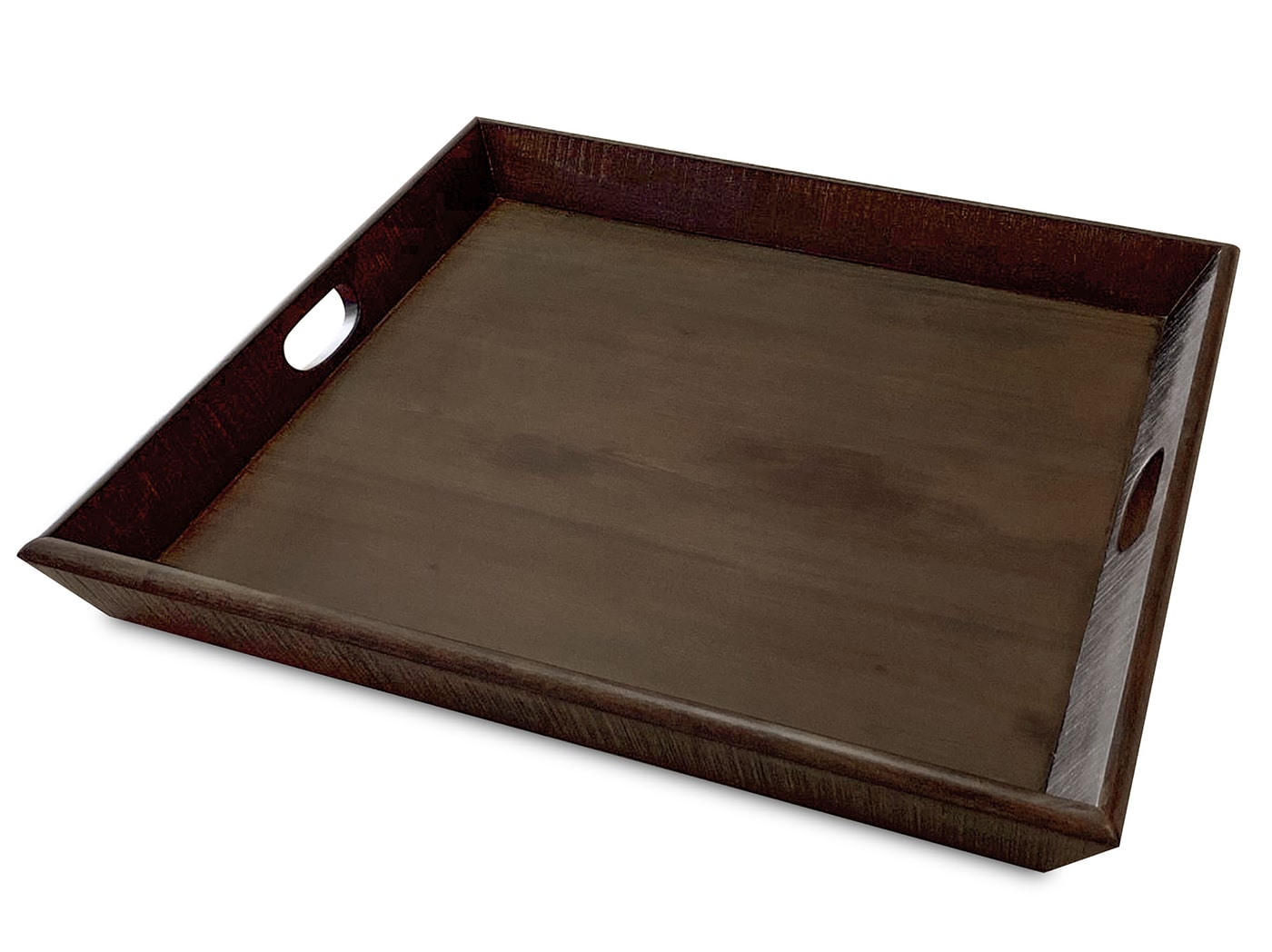 Dark wood ottoman best sale tray