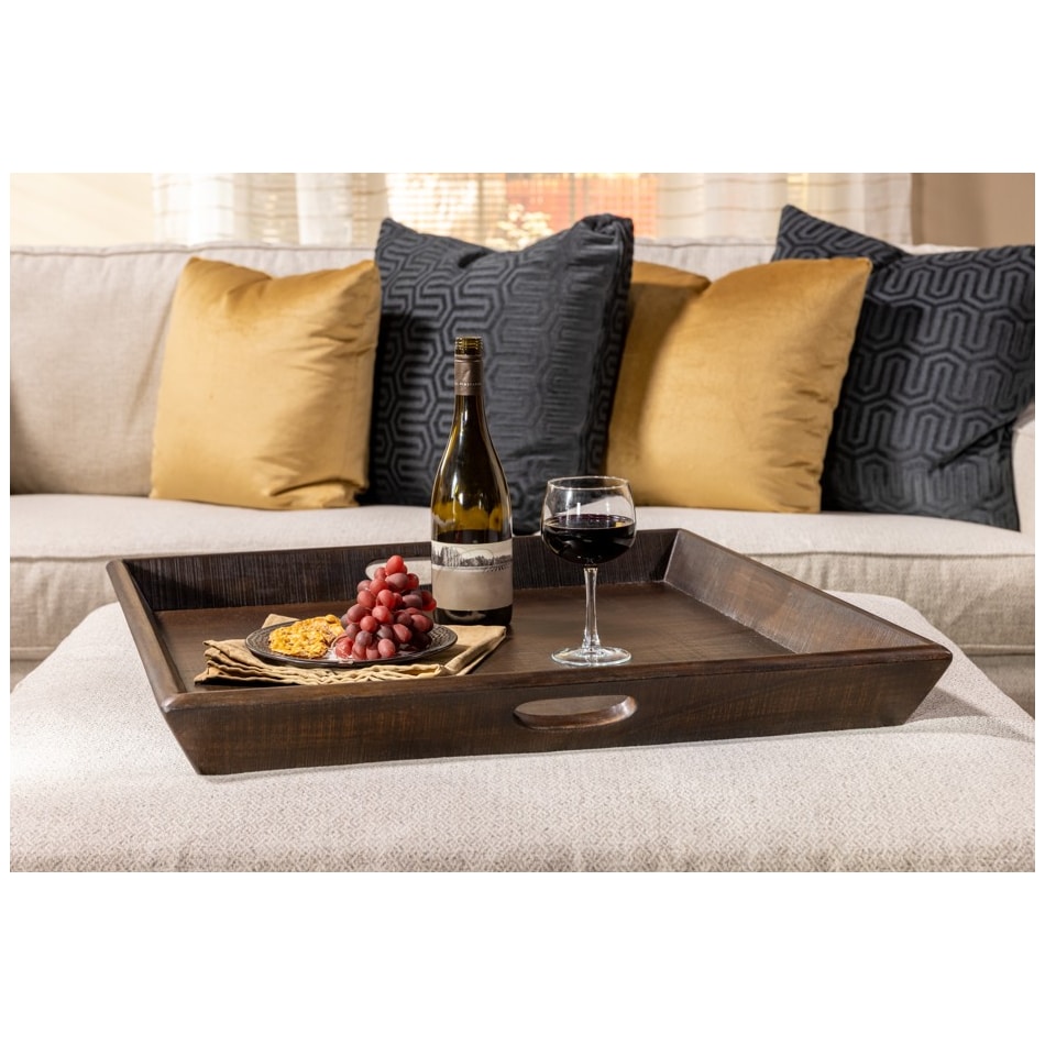 sund brown ottoman tray   
