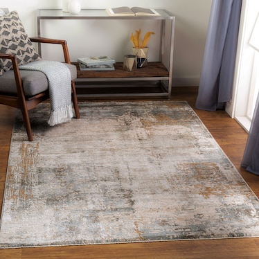 Brunswick Sage/Charcoal Abstract Area Rug