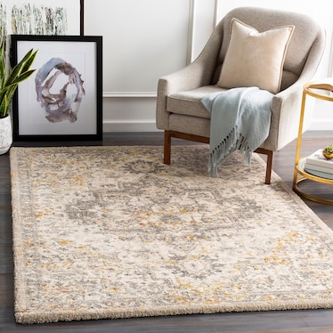 Tuscany Cream Medallion Area Rug