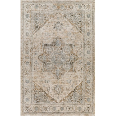 Brunswick Beige/Olive Medallion Area Rug