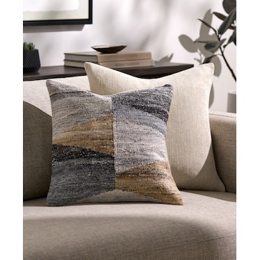 Woven Geometric Multi Outdoor Pillow 18"W X 18"H