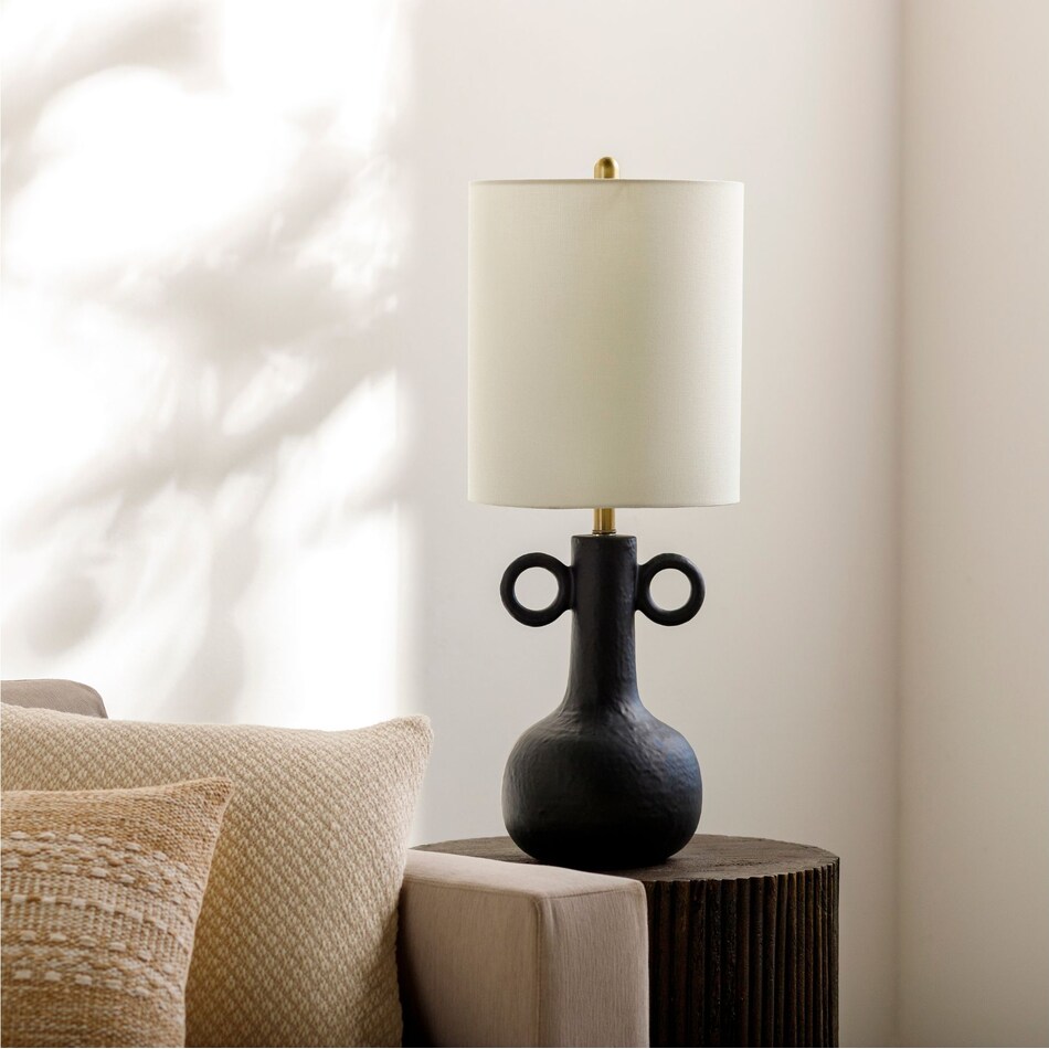 sury black table lamp   