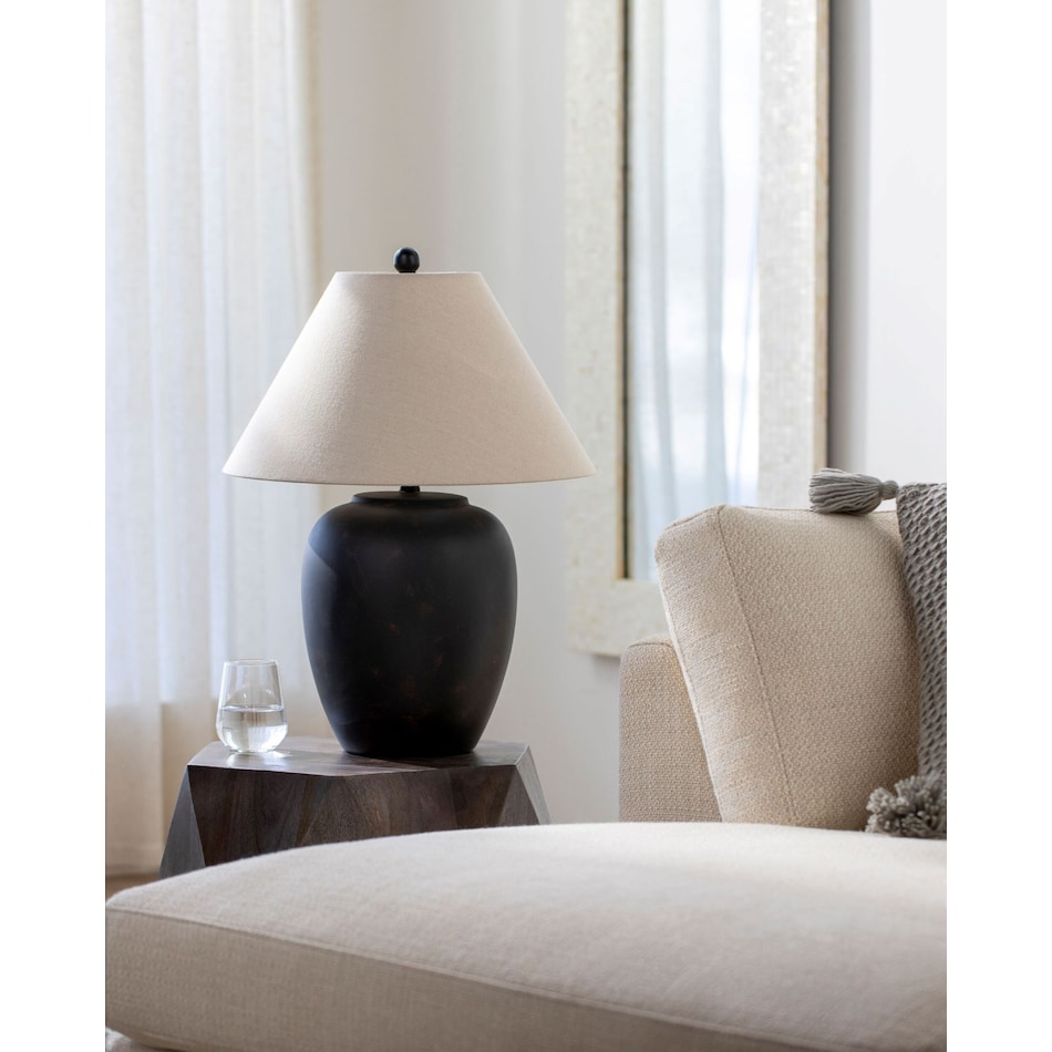 sury black table lamp   