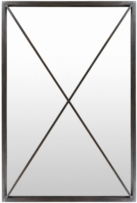 Black Metal X Wall Mirror 33"W x 55"L | Steinhafels