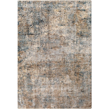 Mirabel Grey/Blue Abstract Area Rug