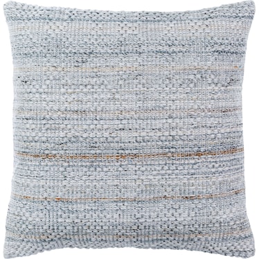 Woven Tan and Multi Outdoor Poly Pillow 18"W X 18"H