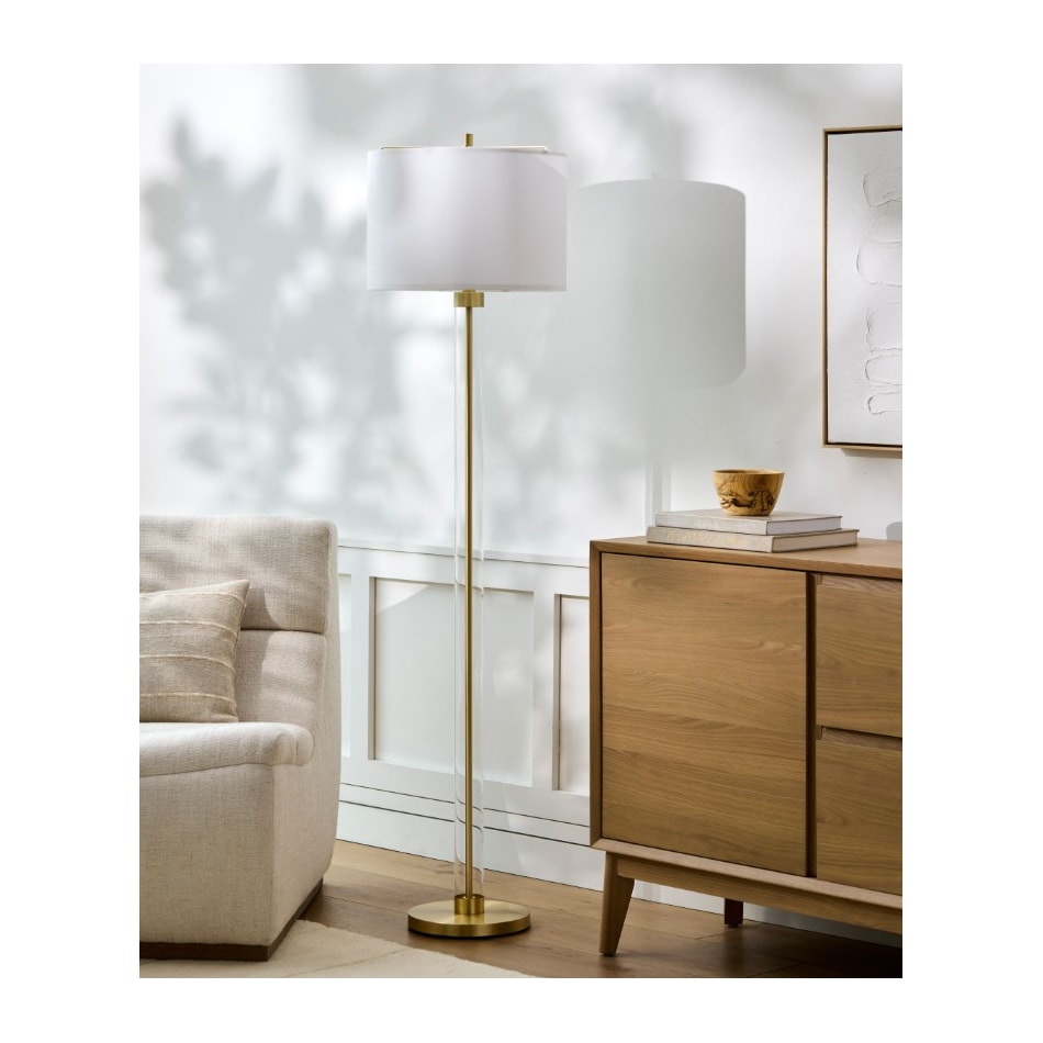 sury brass floor lamp   