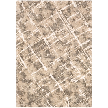 Tuscany Tan/Brown Area Rug 5'3"W x 7'3"L