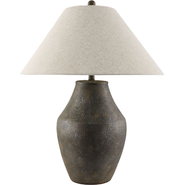 Brown Ceramic Table Lamp 28"H