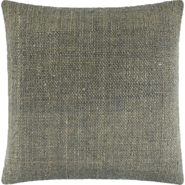 Olive Wool Poly Pillow 18"W x 18"H