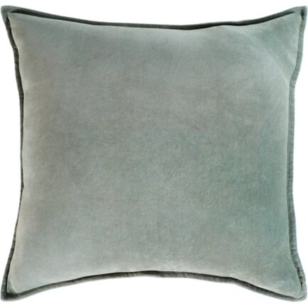 Seafoam Velvet Pillow 18"W x 18"H