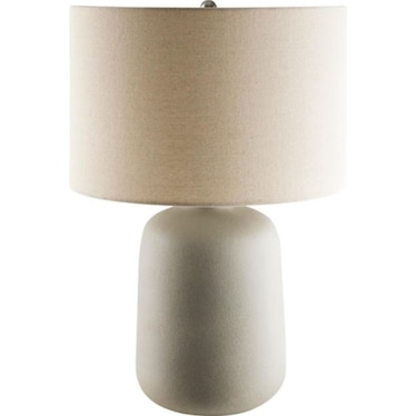 Grey Ceramic Table Lamp 24"H